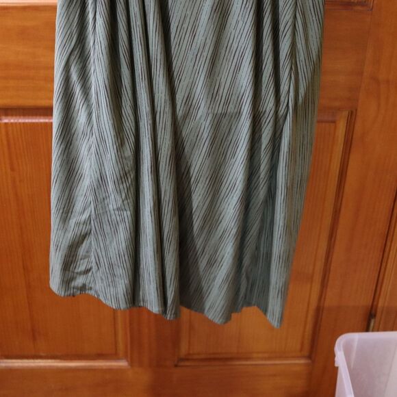 BCBGMaxAzria Red and Green Y2K Boho Hippie Wrap Sundress LG - Picture 9 of 13